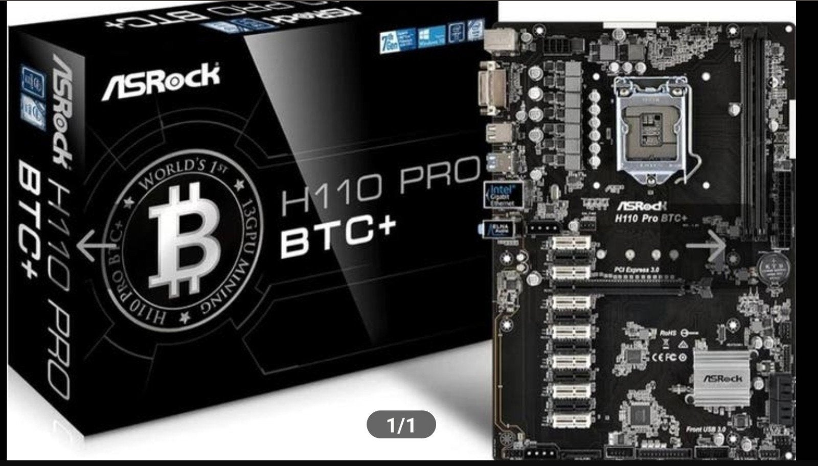 Asrock H110 Pro BTC+ Moederbord Mining Set (13 GPU's), Computers en Software, Moederborden, Gebruikt, LGA 1151, DDR4, Ophalen of Verzenden