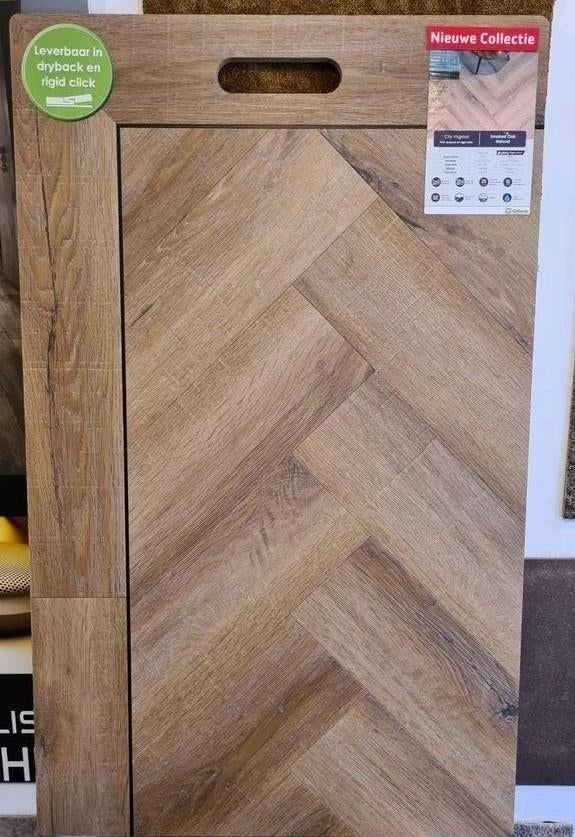De Gelasta City Visgraat Dryback 4701 Dryback Smoked Oak, Kunststof, 50 tot 150 cm, Nieuw, Minder dan 5 m²