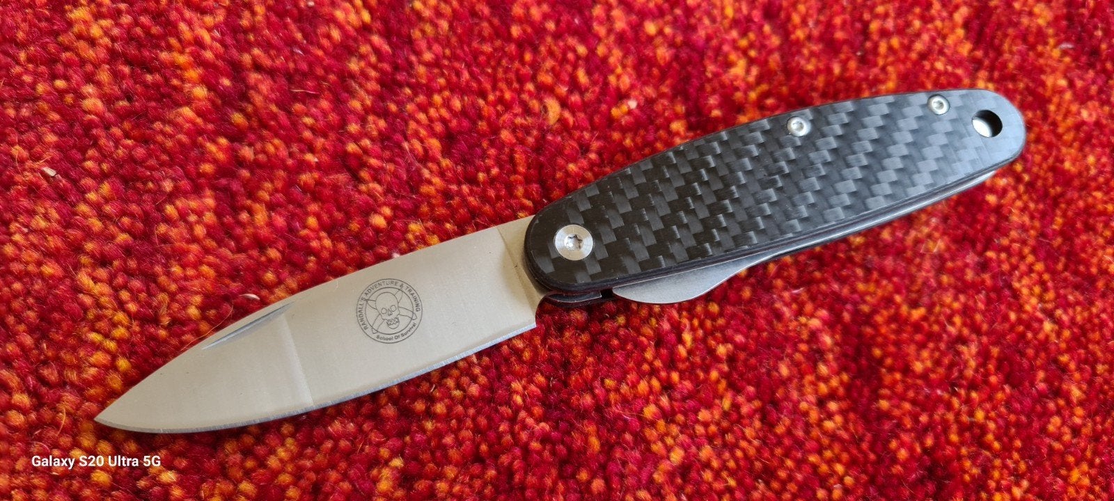 BRK-CHURP Zakmes met Carbon Fiber Handvat - D2 Staal, Ophalen of Verzenden