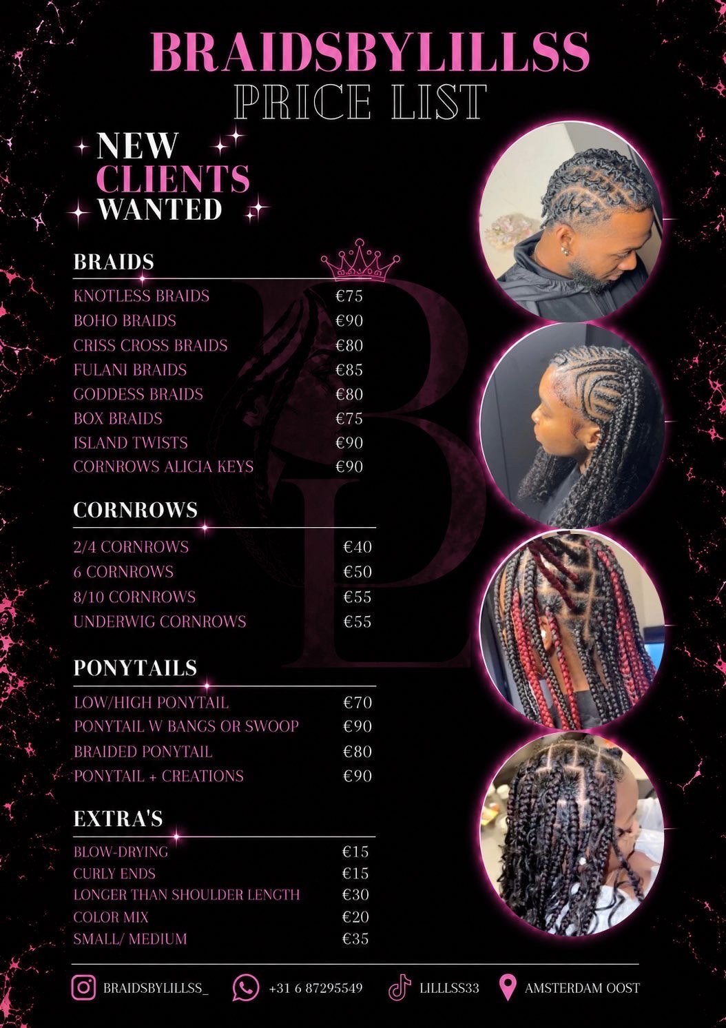 Braids/vlechten/ kapper/braider/ haar, Ophalen of Verzenden, Zo goed als nieuw, Pruik of Haarverlenging