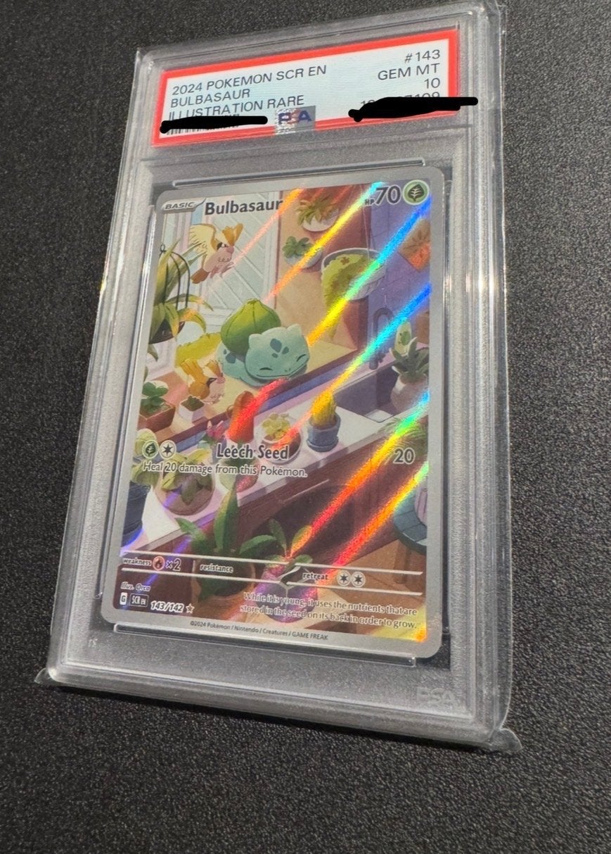 Bulbasaur Stellar Crown PSA 10 - Pokémon Kaart, Ophalen of Verzenden, Nieuw, Losse kaart, Foil
