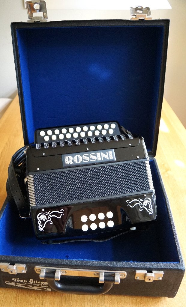 Diatonische Harmonica (tweerijer), Overige merken, Overige formaten, Met koffer, Ophalen of Verzenden