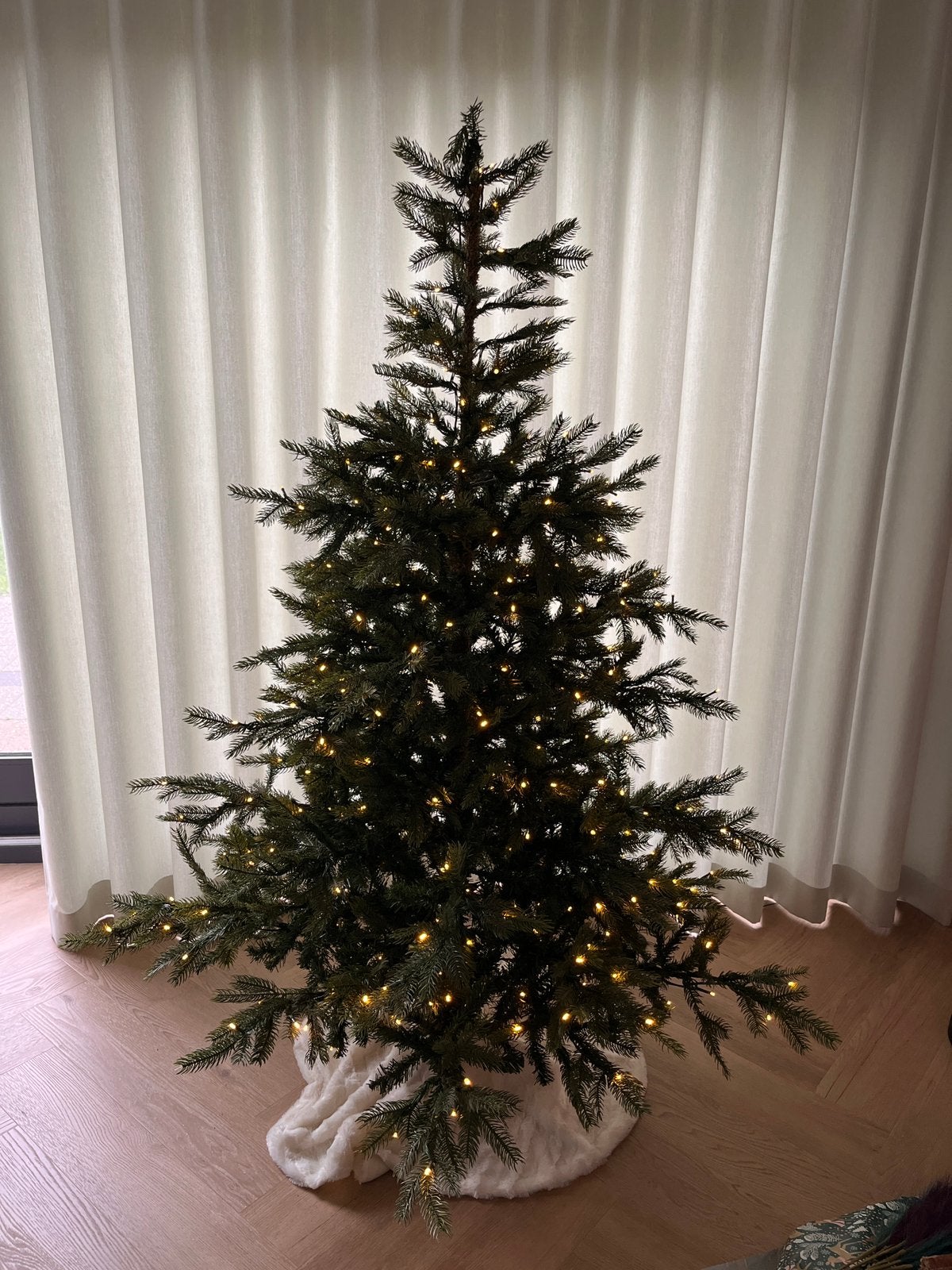 Kunst kerstboom met lichtjes, Ophalen, Gebruikt