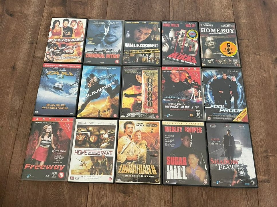 Actie dvd’s (15 stuks), Ophalen of Verzenden, Zo goed als nieuw, Actie en Avontuur