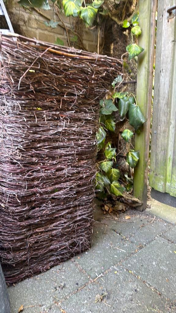 Rieten hoge mand, Tuin en Terras, Tuinschermen, Ophalen, Overige materialen, Gebruikt, Minder dan 100 cm