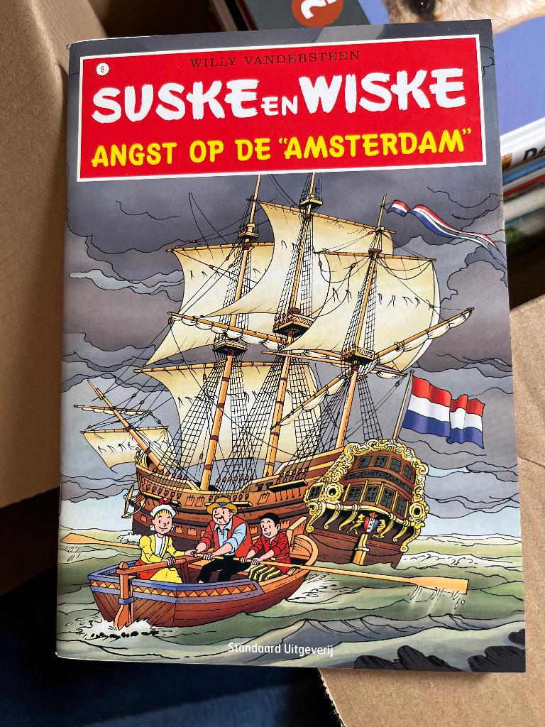 Suske en Wiske (nummer 8) Angst op de "Amsterdam", Boeken, Stripboeken, Eén stripboek, Ophalen of Verzenden, Zo goed als nieuw