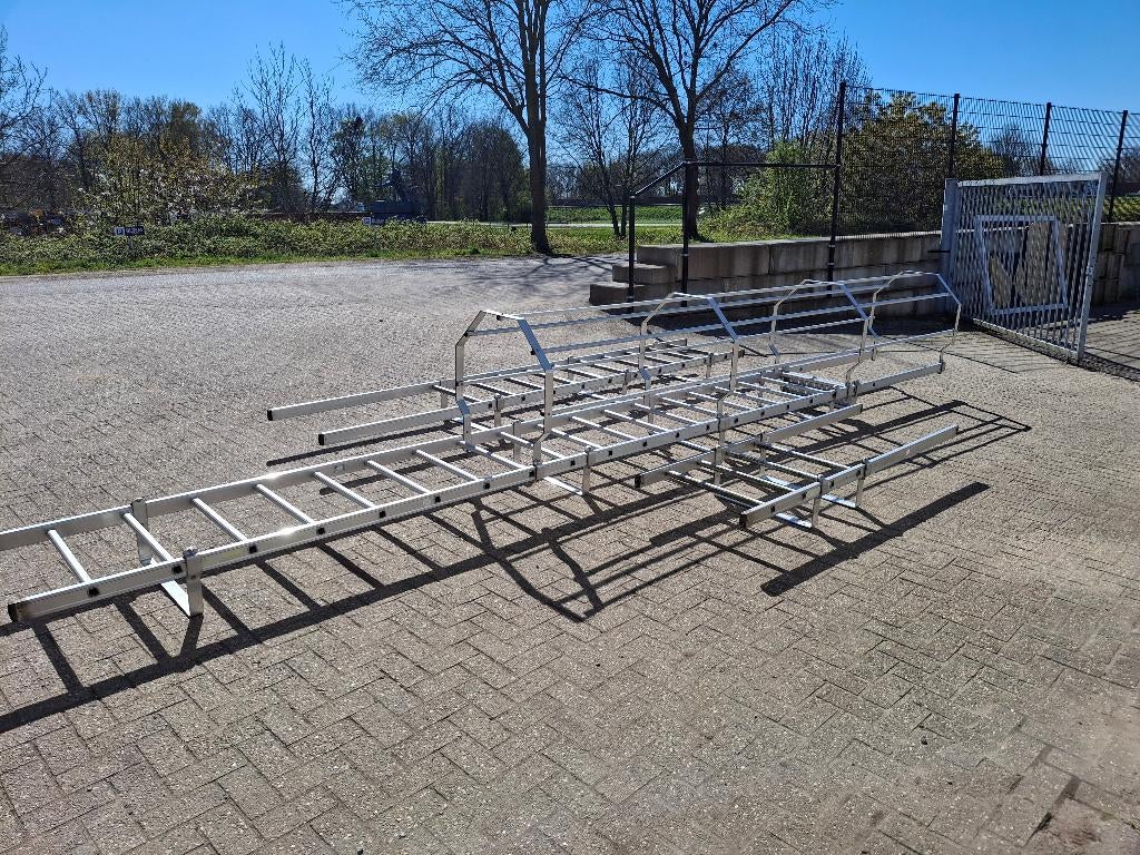 kooiladder brandtrap vluchttrap aluminium, Ophalen, Gebruikt, Trap, 4 meter of meer