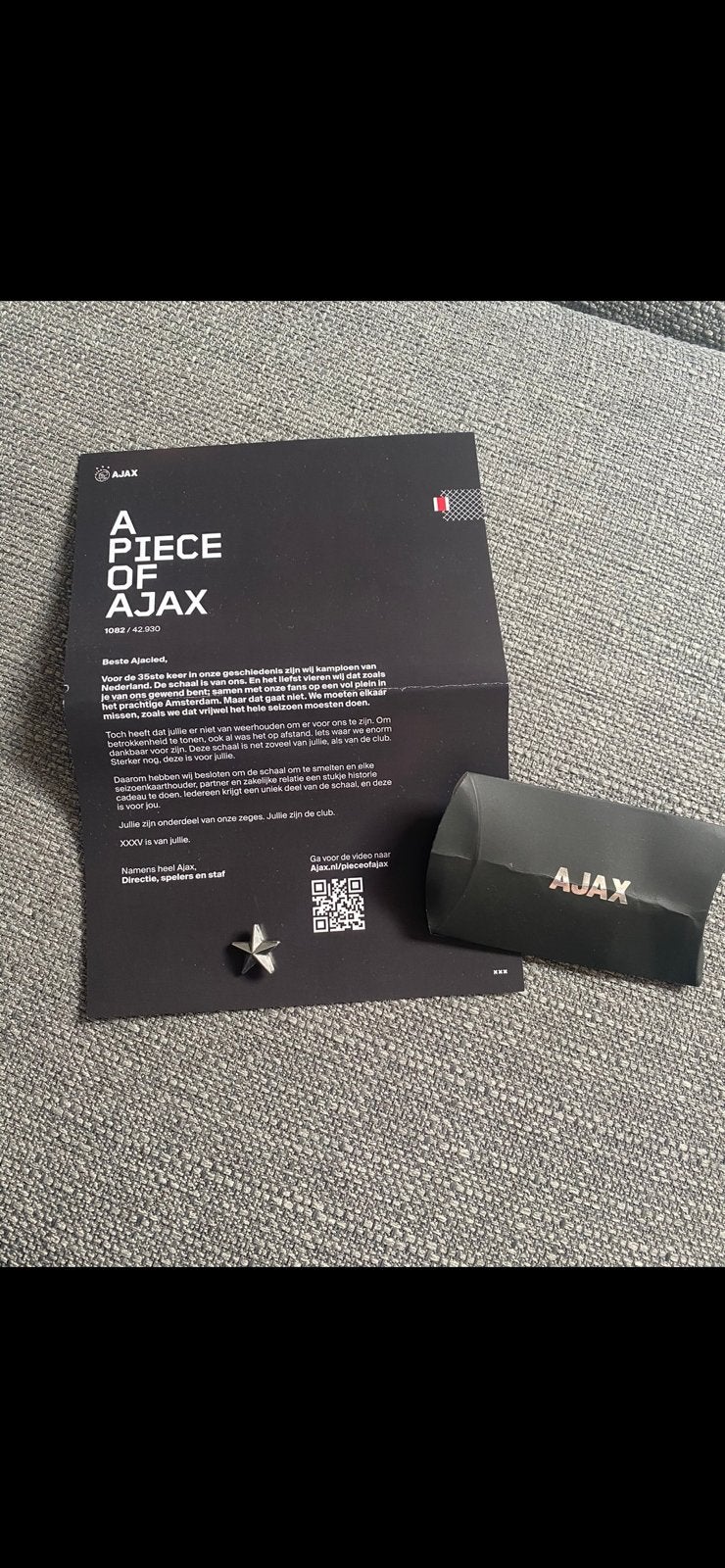 Ajax Kampioenster - a piece of Ajax, Verzamelen, Ophalen of Verzenden, Zo goed als nieuw