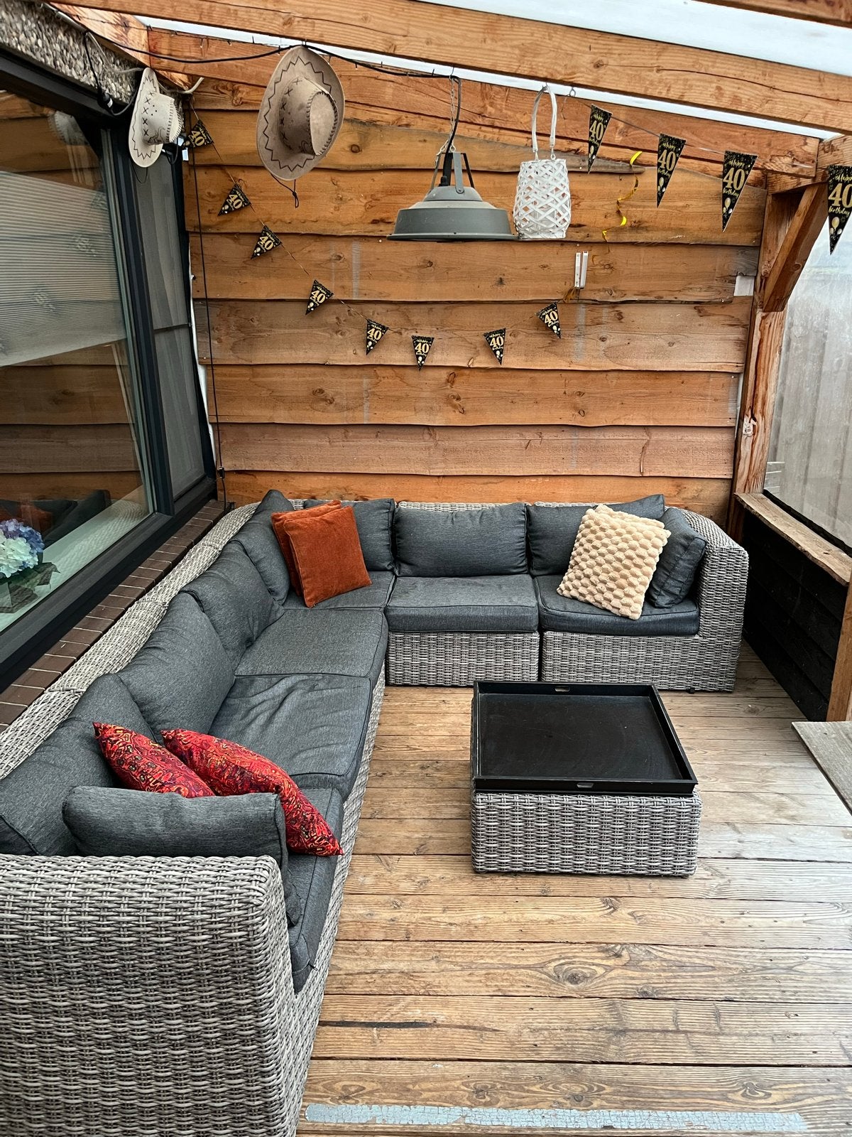 Luxe Wicker Loungeset met Comfortabele Kussens