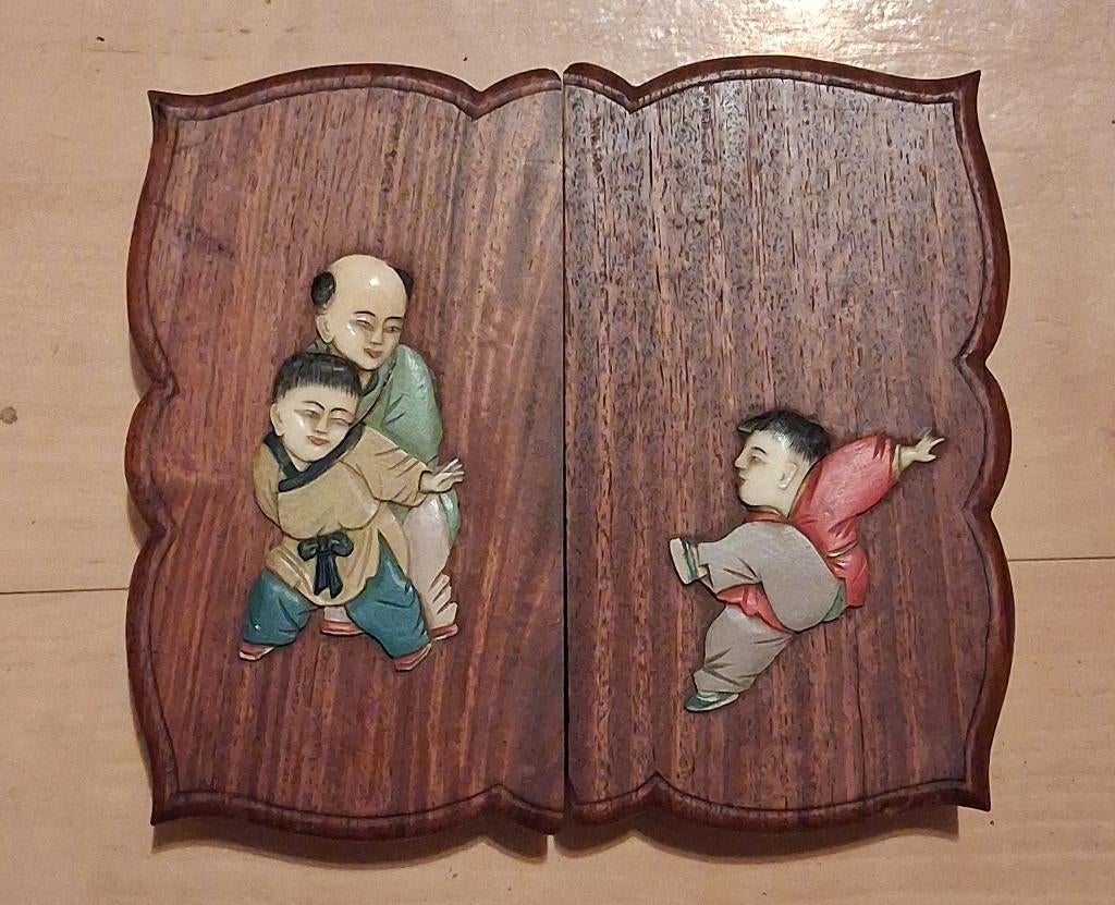 Oud Chinese Palissander been China sieraden kist Art Dec0, Ophalen