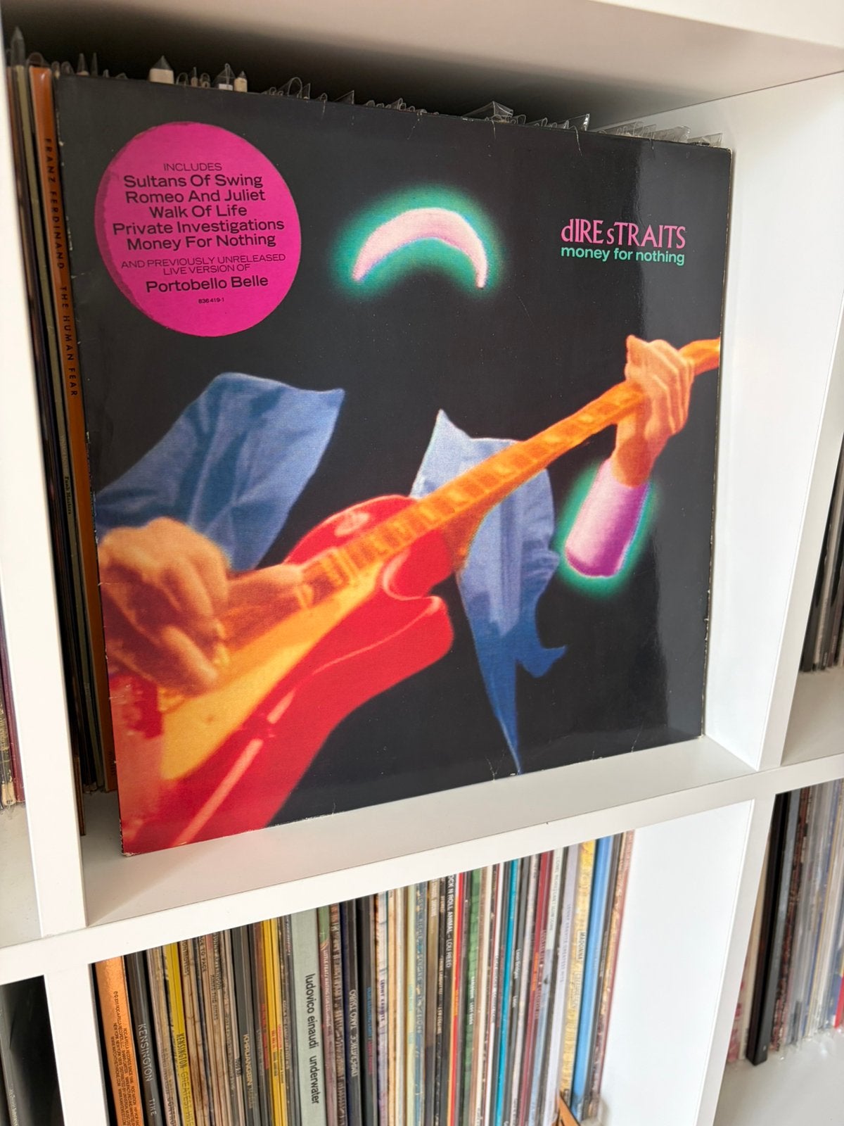 Dire Straits - Money For Nothing vinyl, Cd's en Dvd's, Vinyl | Rock, Ophalen of Verzenden, Zo goed als nieuw, 12 inch, Poprock