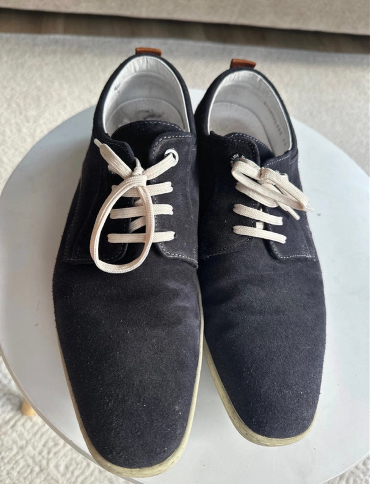 Van Lier suède veterschoenen - Maat 43, Ophalen of Verzenden, Gedragen, Blauw, Veterschoenen
