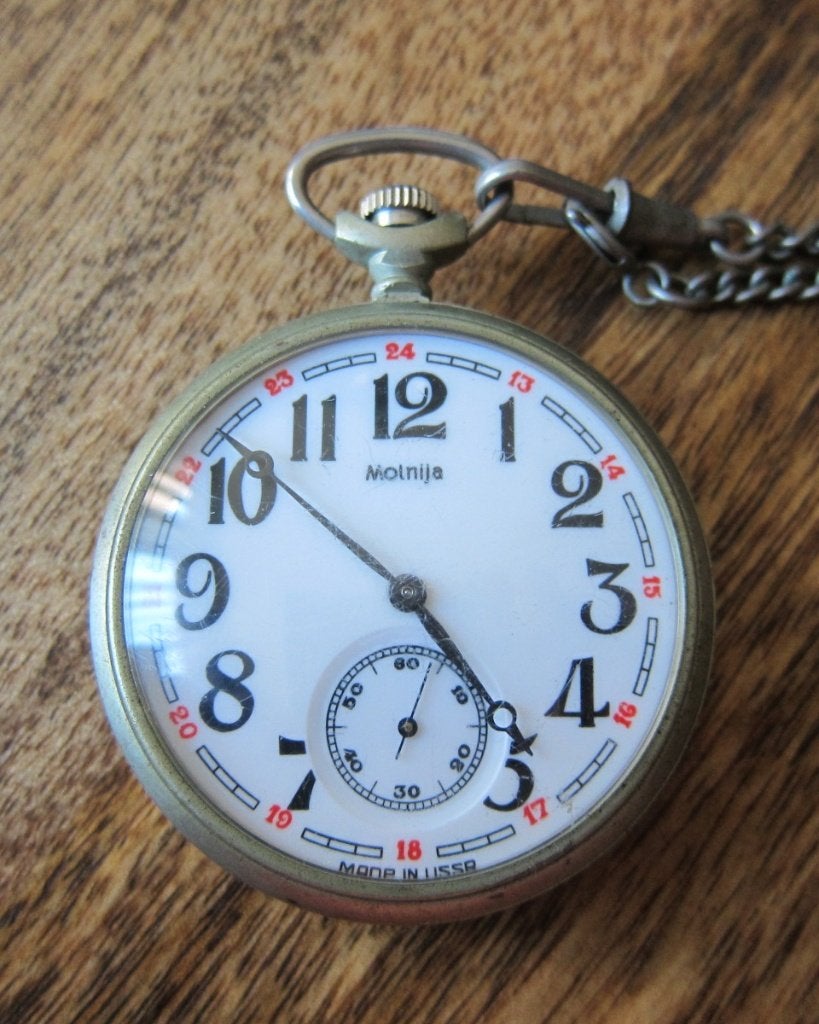 Molnija - USSR Russische heren zakhorloge- Scheepje, Ophalen of Verzenden