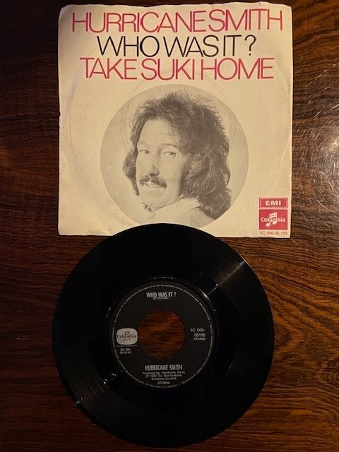 Hurricane Smith, Who Was It / Take Suki Home, Cd's en Dvd's, 7 inch, Ophalen of Verzenden, Zo goed als nieuw, Overige typen