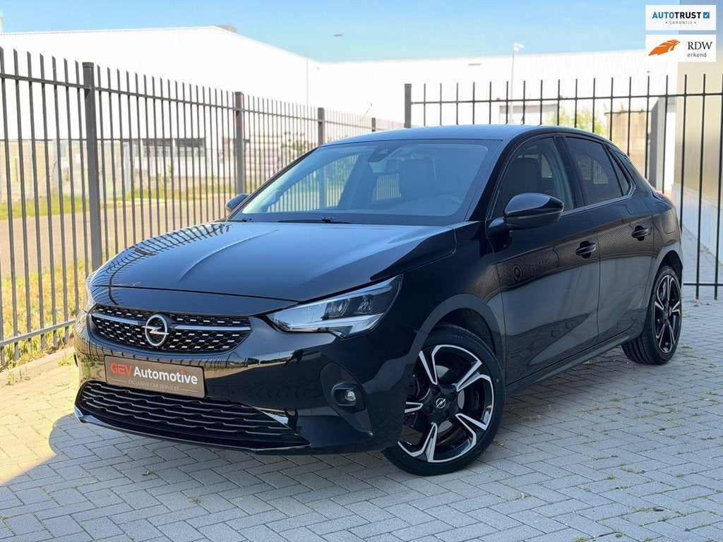 Opel Corsa 1.2 Ultimate GS Virtual Cruise Carplay LED Camera, 101 pk, Gebruikt, Leder en Stof, Zwart