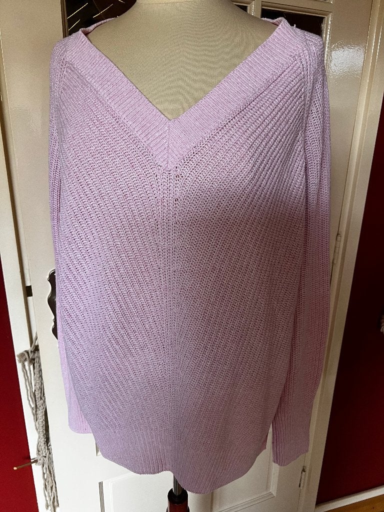 roze V-hals trui Ever.me, Ophalen, Zo goed als nieuw, Maat 42/44 (L), Roze