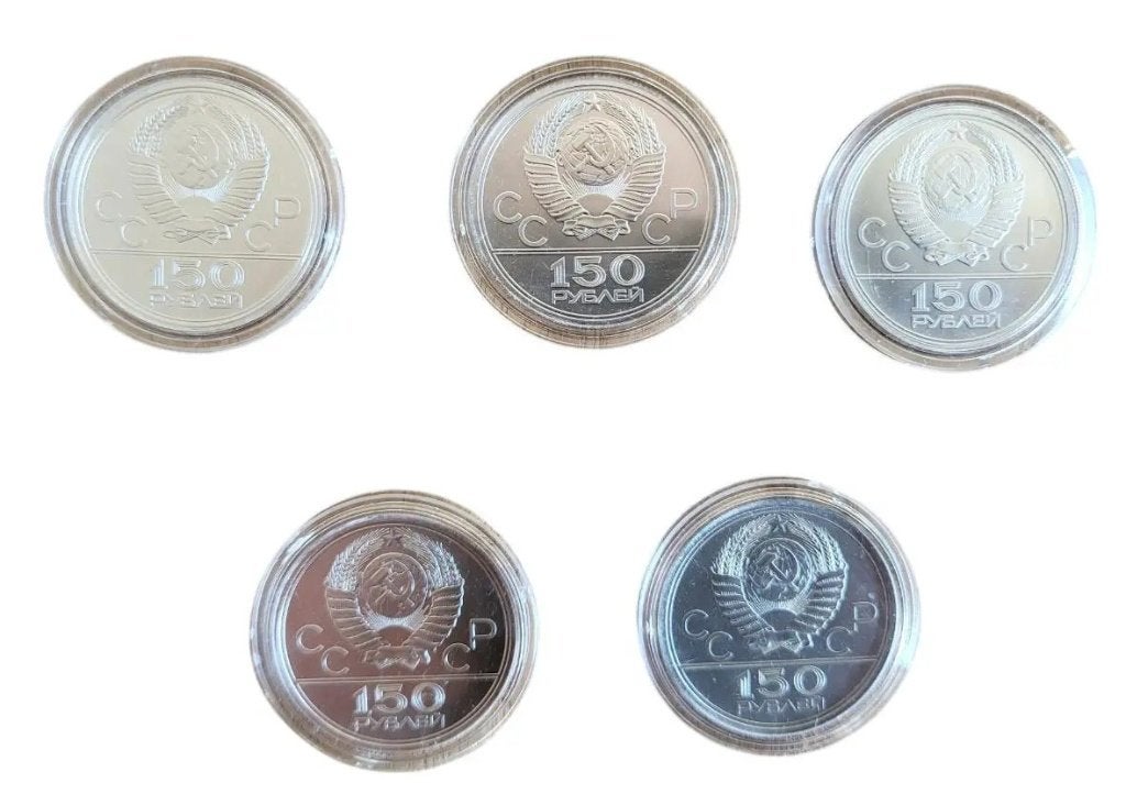 Platina Rusland halve troy ounce munten 5 stuks
