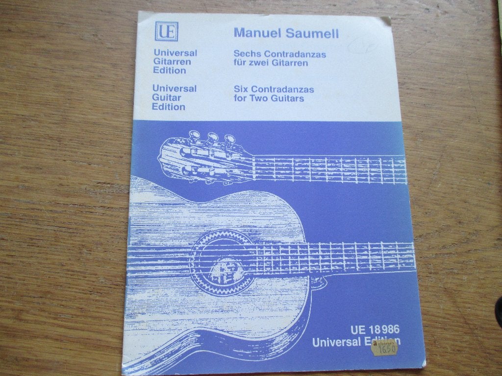 Manuel Saumell - Six Contradanzas voor twee gitaren, Klassiek, Ophalen of Verzenden, Artiest of Componist, Gitaar