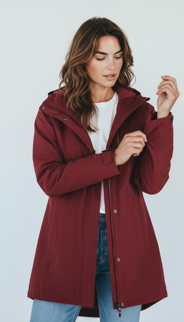 M L XL XXL Dames Outdoorjack Zomerjas Parka Perdura Trekking, Kleding | Dames, Jassen | Zomer, Nieuw, Maat 38/40 (M), Rood, Ophalen of Verzenden