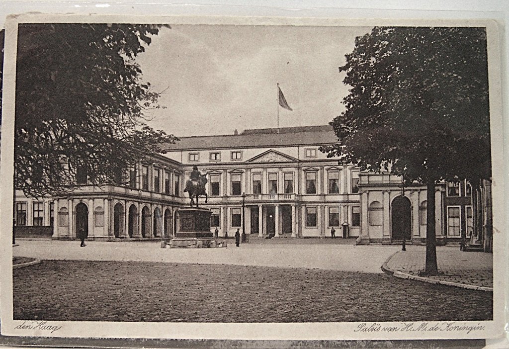 939628 Den Haag Paleis Koningin moeder 1935 zegel afgeweekt