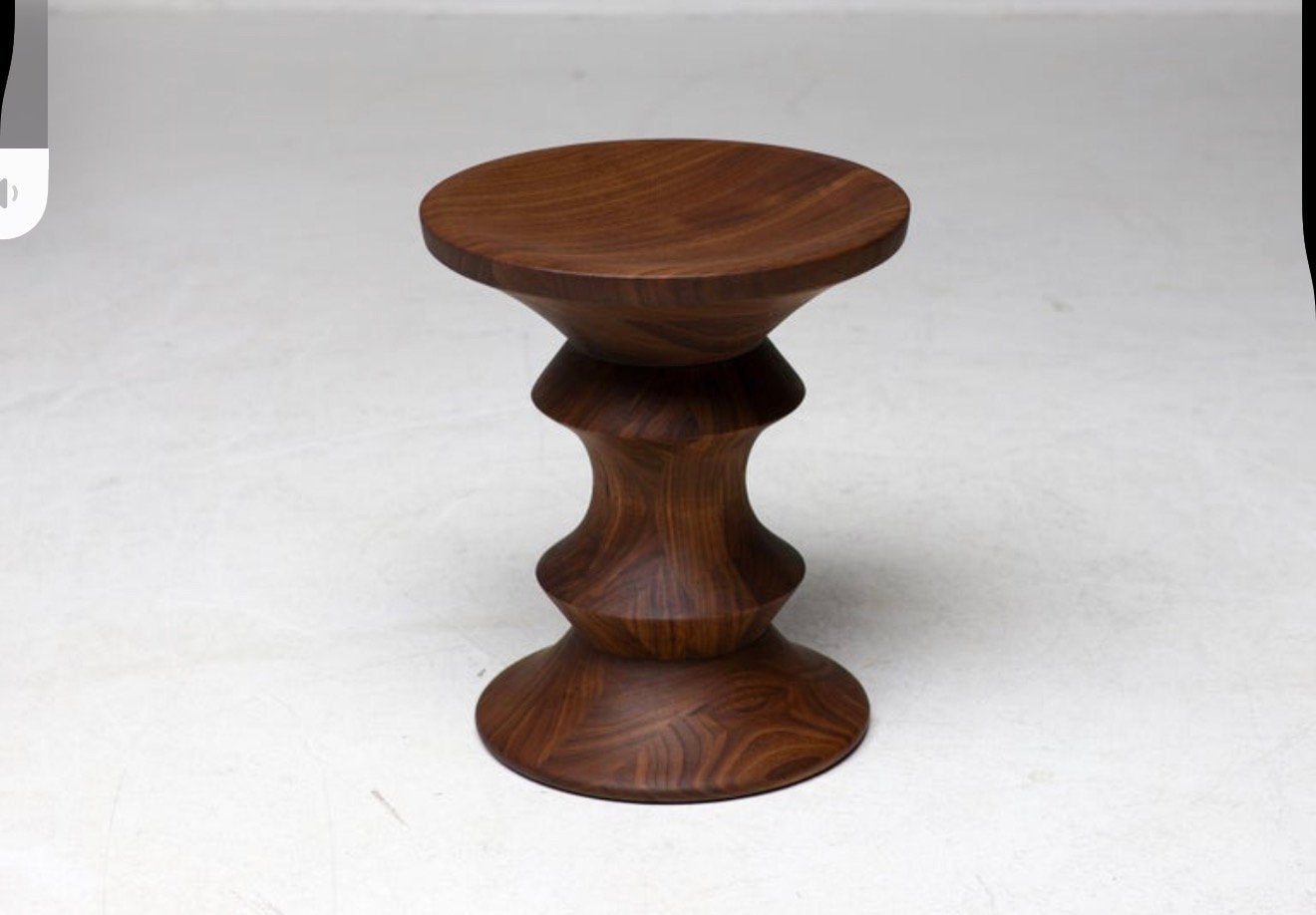 Vitra stool model C, 45 tot 60 cm, Stool model C walnut, -, Mid century modern