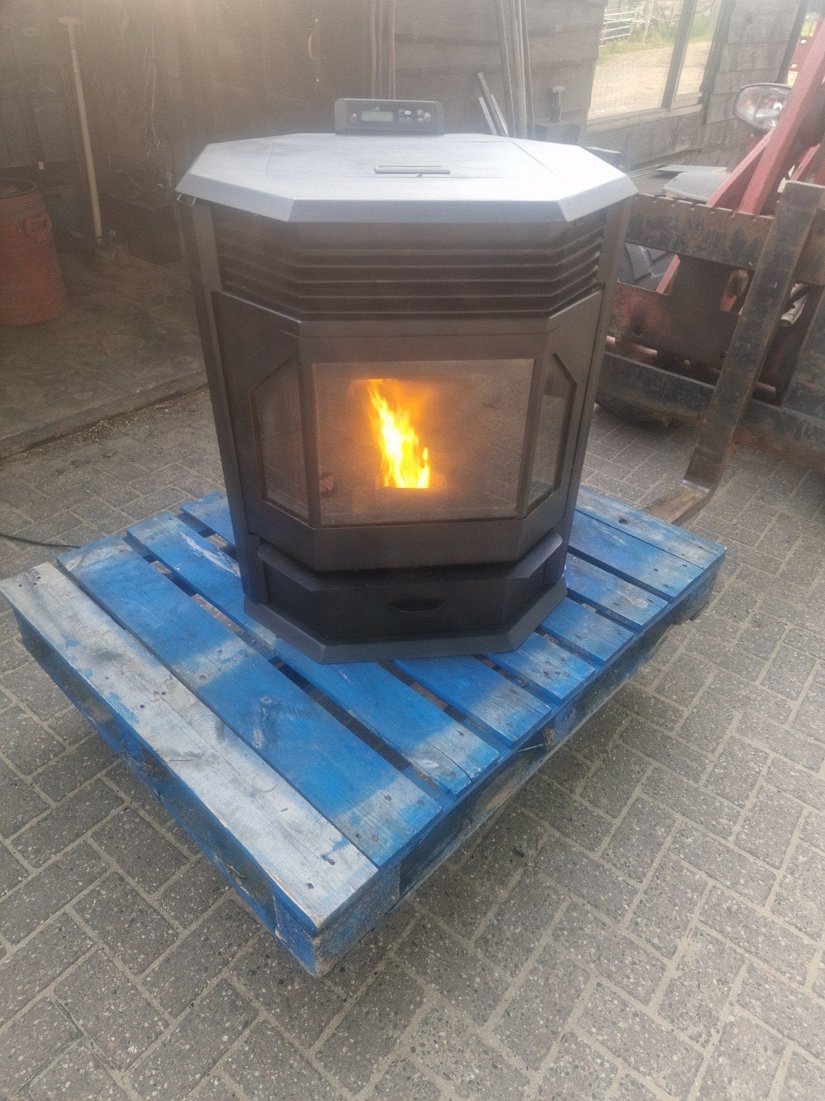 Pelletkachel justfire 13kw., Ophalen of Verzenden, Overige brandstoffen, Pelletkachel