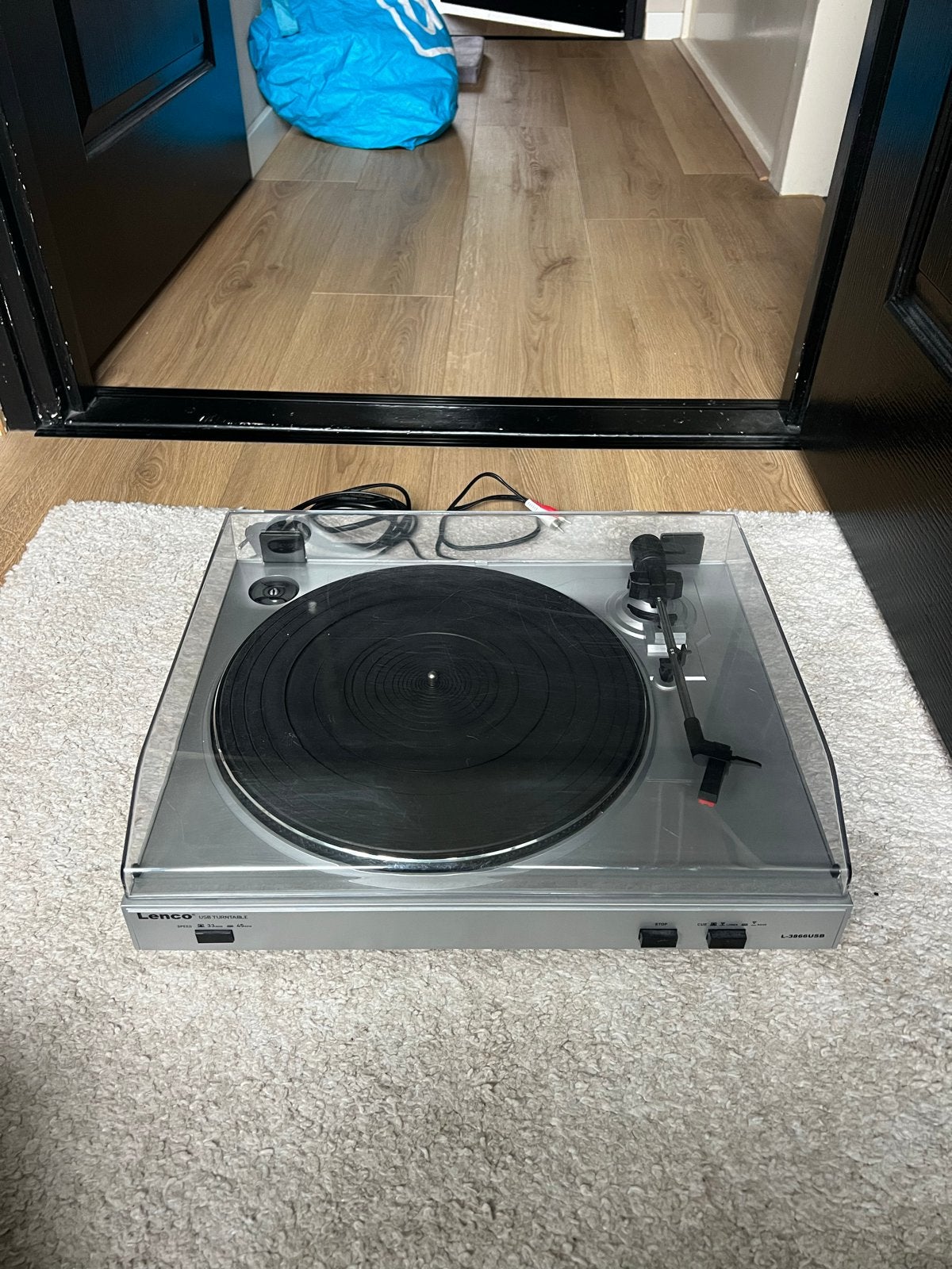 Lenco L-3866USB platenspeler zilver met USB-aansluiting, Gebruikt, USB-aansluiting, Platenspeler, Ophalen