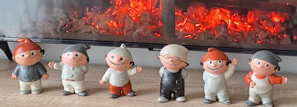Mainzelmännchen compleet 6 poppetjes 11cm, Verzamelen, Poppetjes en Figuurtjes, Gebruikt, Ophalen of Verzenden