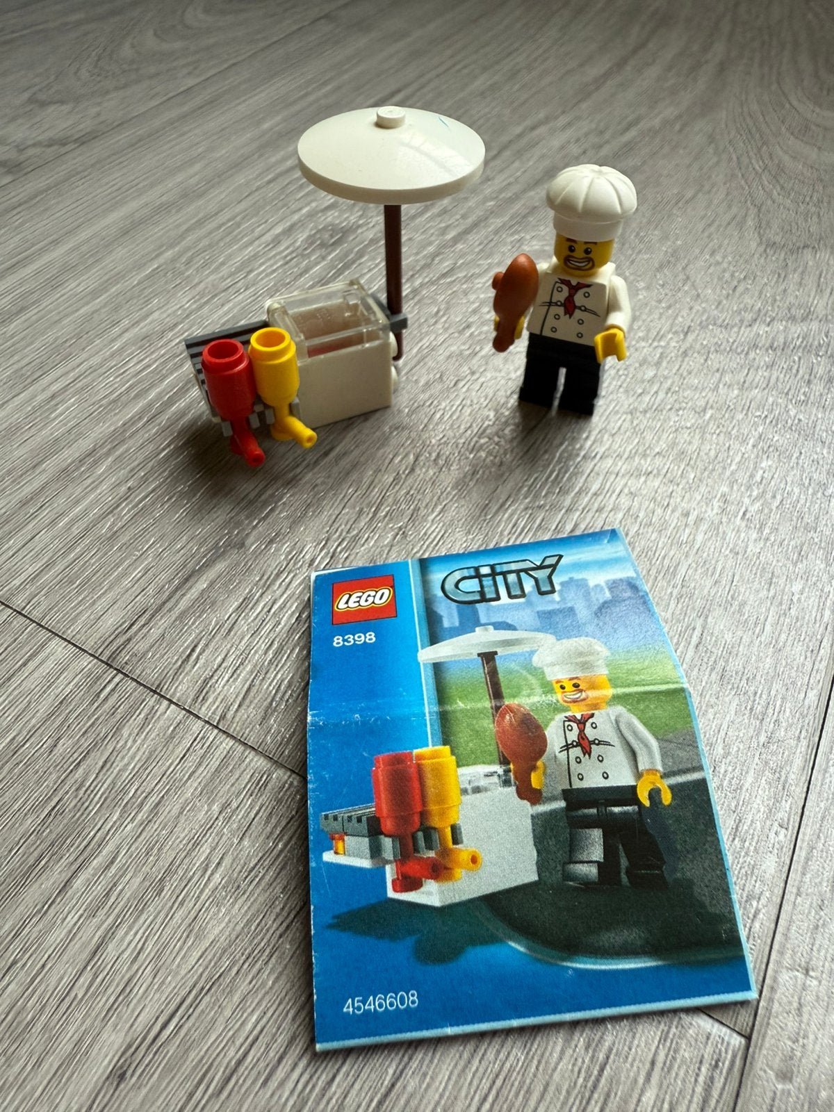 Lego city BBQ stand met kok nr 8398, Ophalen, Lego, Complete set, City