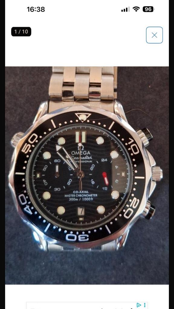Omega, Sieraden, Tassen en Uiterlijk, Horloges | Heren, Ophalen, Zo goed als nieuw, Staal, Omega