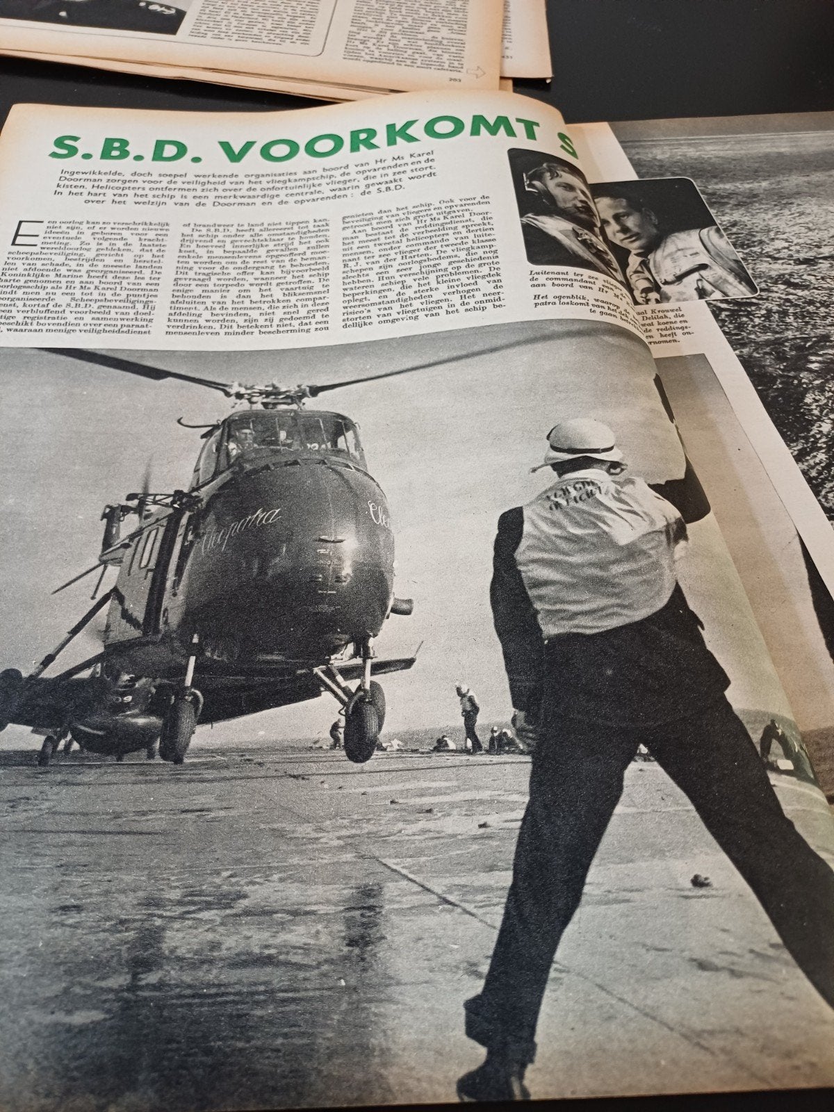 artikel MS Karel Doorman S.B.D. voorkomt s.o.s  6 pagina s, Ophalen of Verzenden, Gebruikt