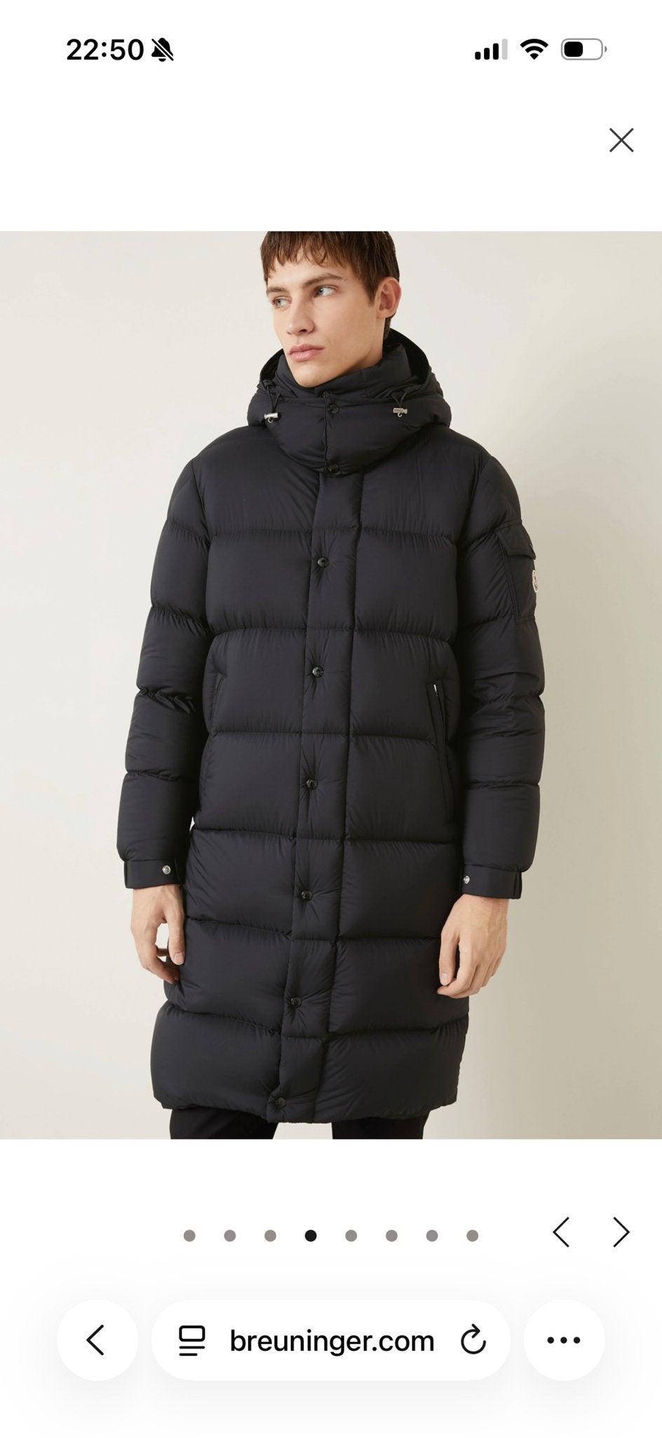 Moncler Hanoverian Donsjas Zwart Maat 2 (M), Ophalen of Verzenden, Zo goed als nieuw, Maat 48/50 (M), Zwart