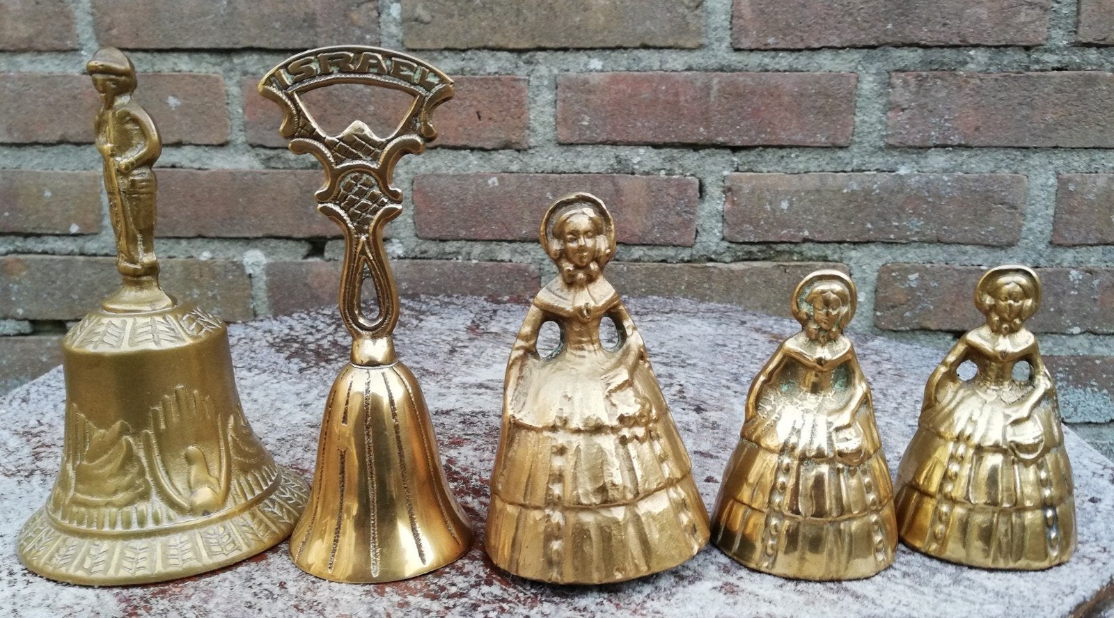 Dienstbellen. Messing/brons. 5 stuks, Antiek en Kunst, Ophalen