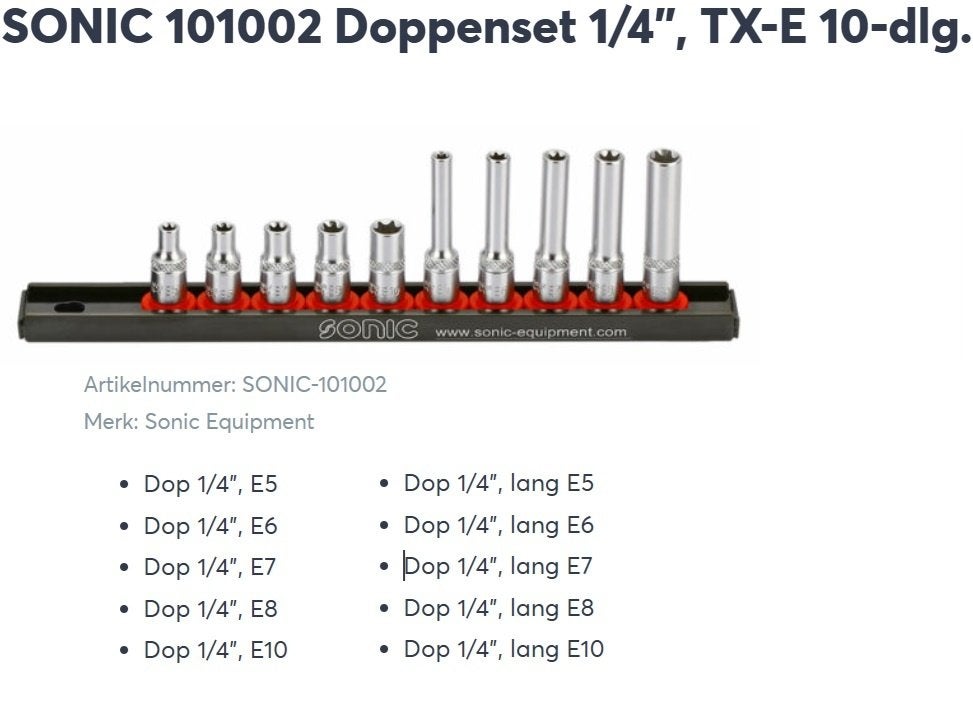 sonic doppenrail T5 tmT10, Doe-het-zelf en Verbouw, Gereedschap | Handgereedschap, Ophalen of Verzenden, Nieuw, Overige typen