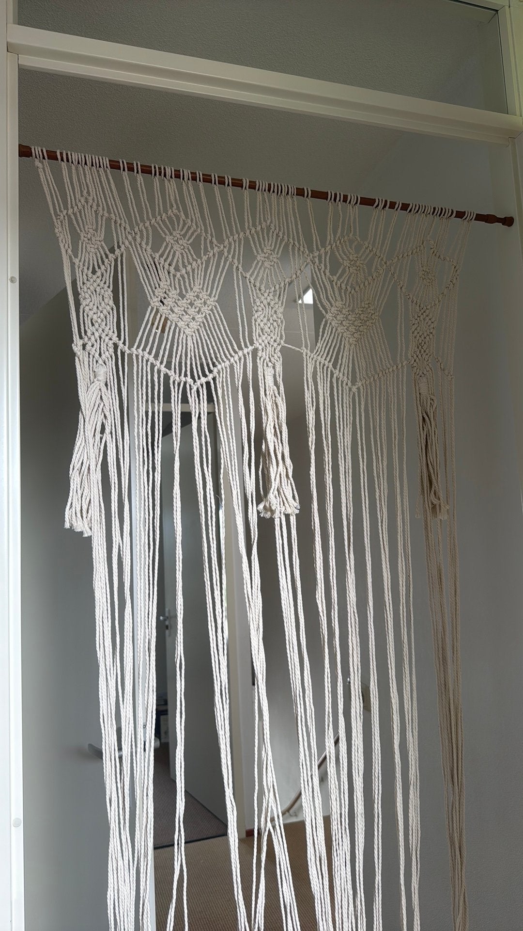 Macrame gordijn, Huis en Inrichting, Ophalen, Zo goed als nieuw, 200 cm of meer