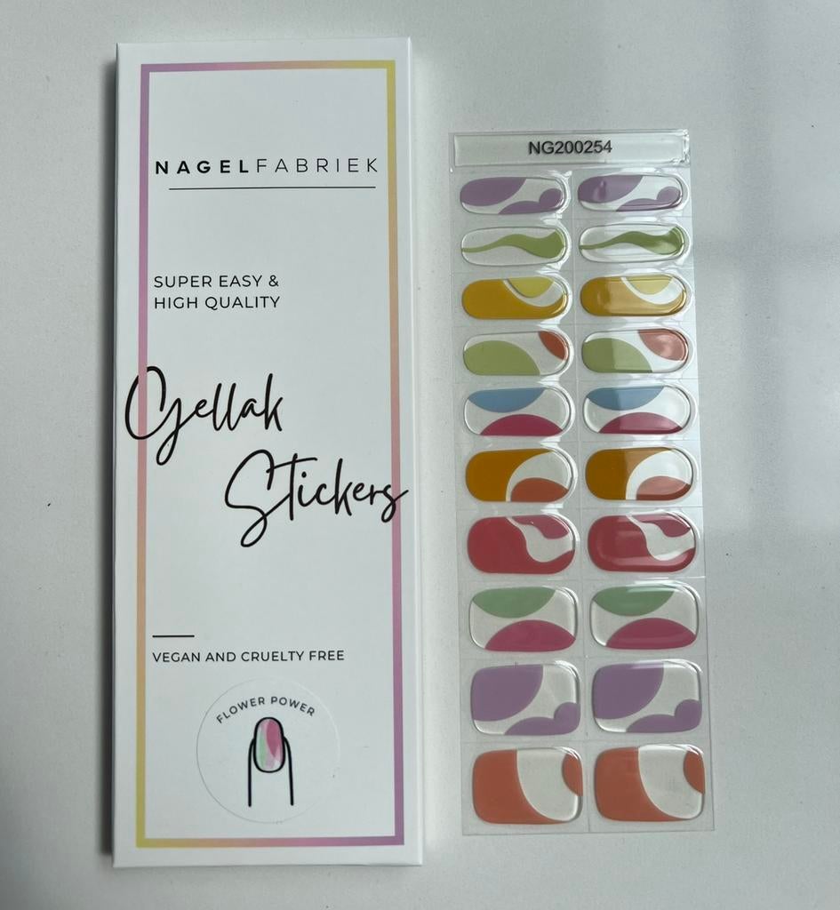 Nagelfabriek Gellak Stickers Flower Power, Overige kleuren, Nieuw, Ophalen of Verzenden, Handen en Nagels
