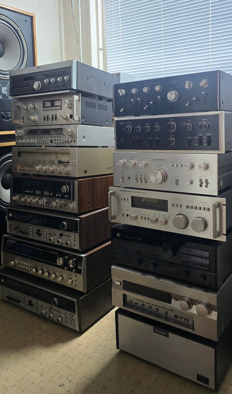 sansui Yamaha Kenwood marantz  300×15=4500€, Gebruikt, 60 tot 120 watt, Stereo, Ophalen