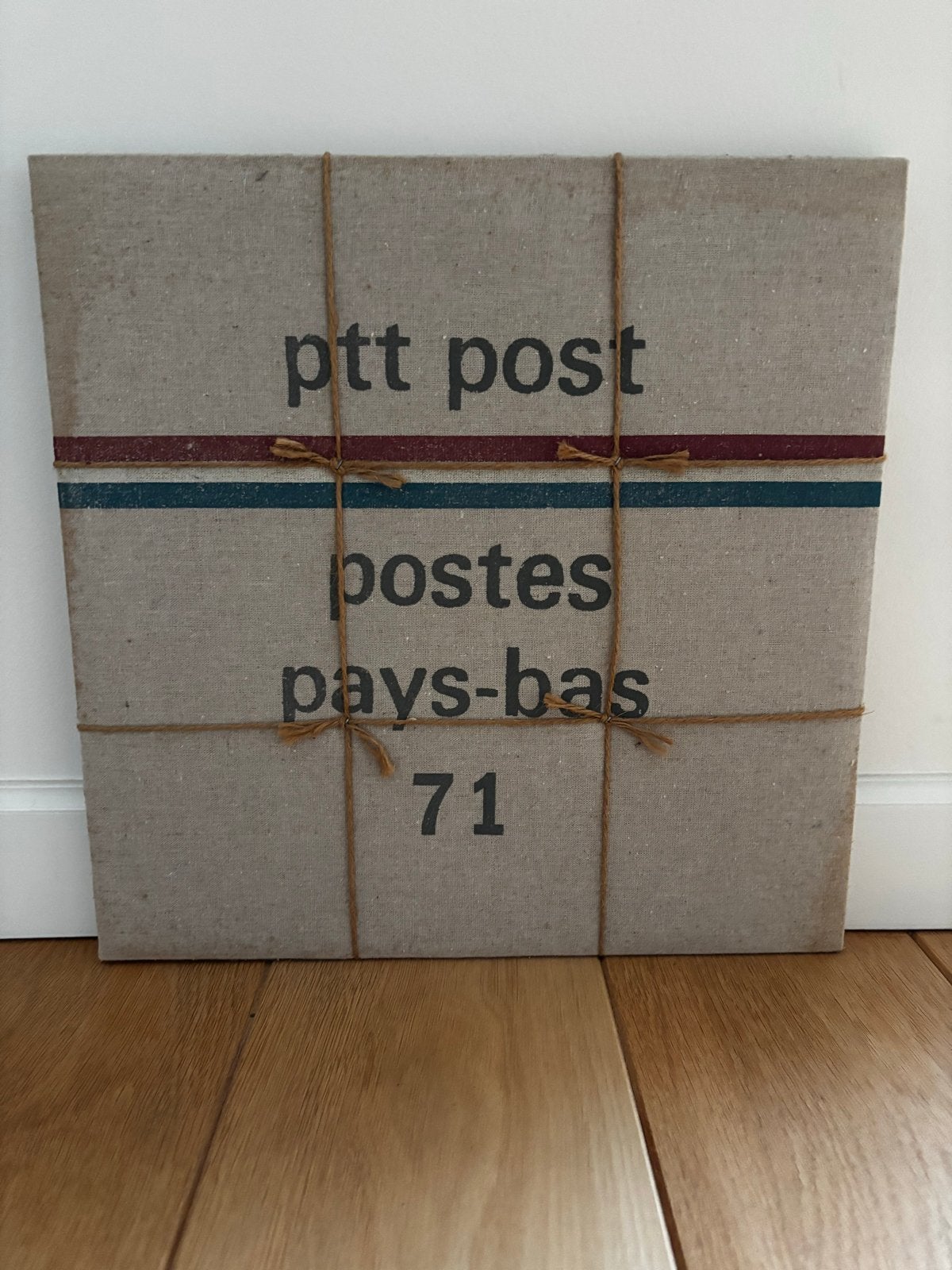 PTT Post wandbord memobord 40 x 40 cm, Gebruikt, Vintage, Textiel, Ophalen of Verzenden
