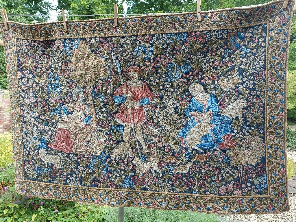 Gobelin tapisserie Le Noble Pastorale TRAVAIL DE LA LAINE, Ophalen of Verzenden