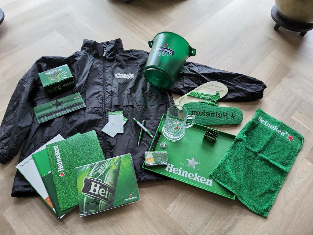 Heineken Pakket(4) XXL Jas, IJsemmer, Speaker & Gadgets!, Ophalen, Gebruikt, Overige typen, Heineken