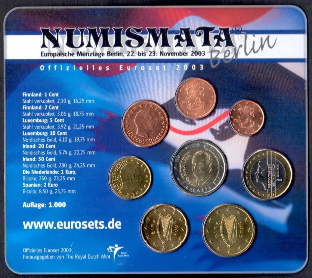 Munten: NUMISMATA Berlin - Officiele Euroset 2003., Ophalen of Verzenden, Duitsland, Overige waardes, Setje