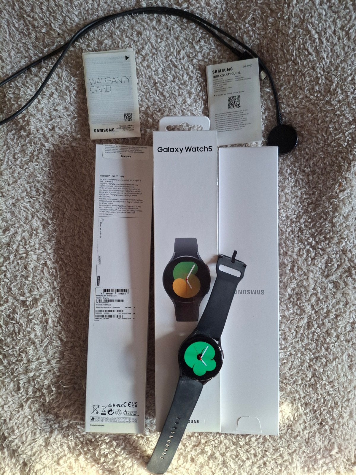 Samsung galaxy watch 5, Ophalen, Zwart, Samsung ⌚️, Zo goed als nieuw