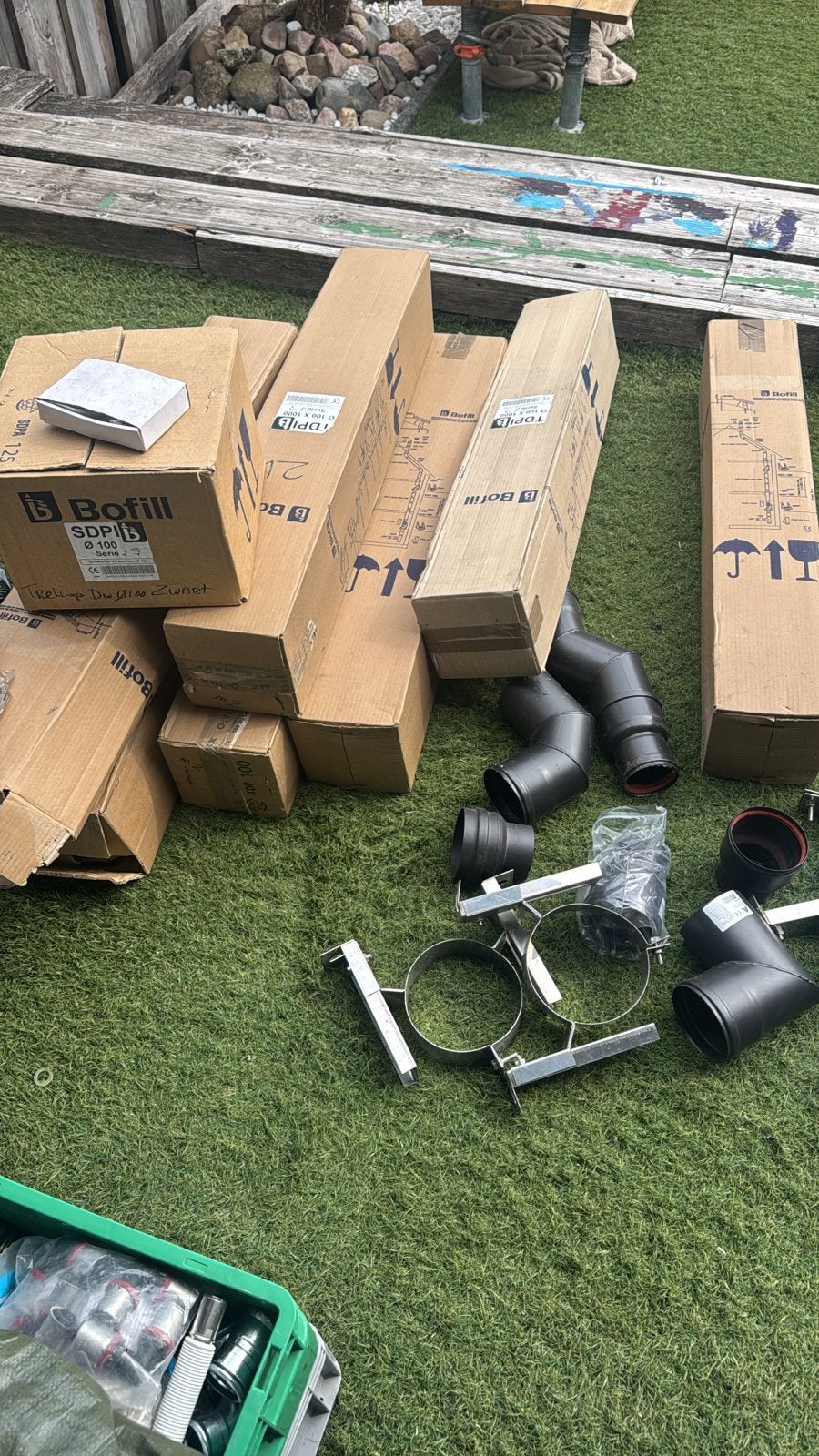 Bofill dubbelwandige rookkanaalset accessoires pelletkachel, Ophalen, Overige typen, Nieuw, Minder dan 60 cm