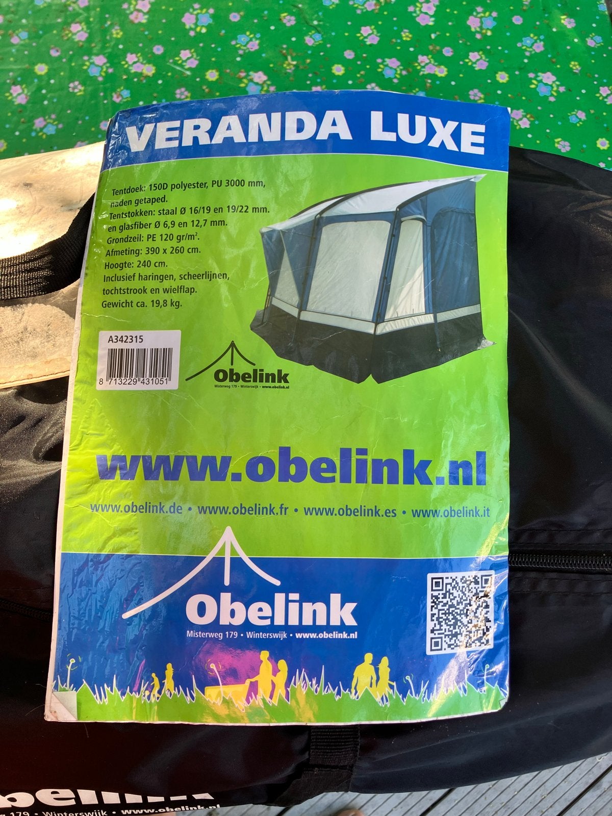 Obelink Veranda Luxe voortent - Zo goed als nieuw, Ophalen, Zo goed als nieuw, Tot en met 2