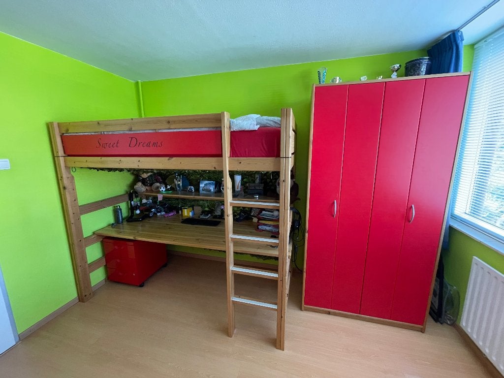 Complete tienerkamer, hoogslaper, bureau en kasten, Kinderen en Baby's, Kinderkamer | Complete kinderkamers, Ophalen, Gebruikt