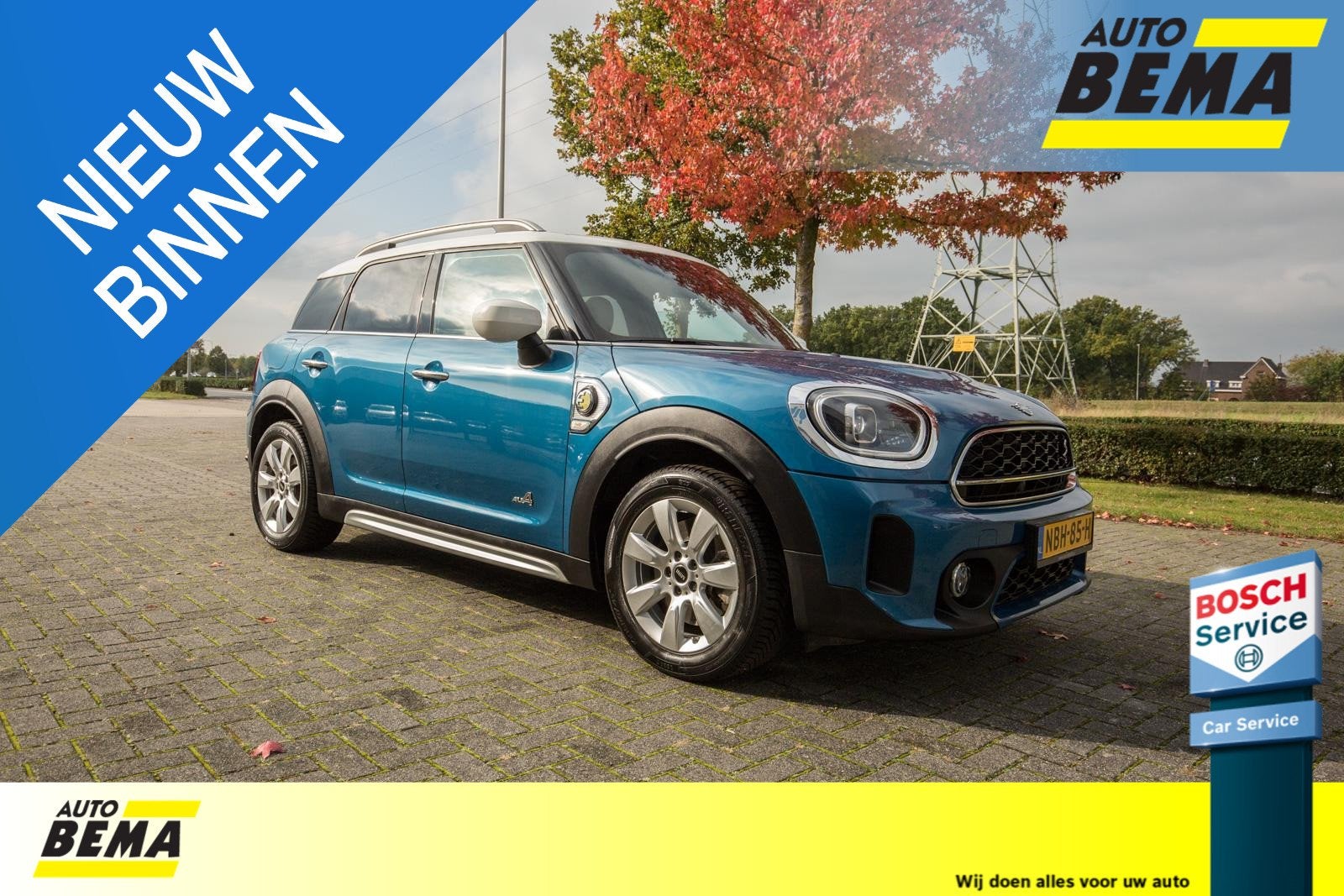 MINI Countryman 1.5 Cooper S E ALL4, Auto's, Automaat, Gebruikt, Countryman, Blauw