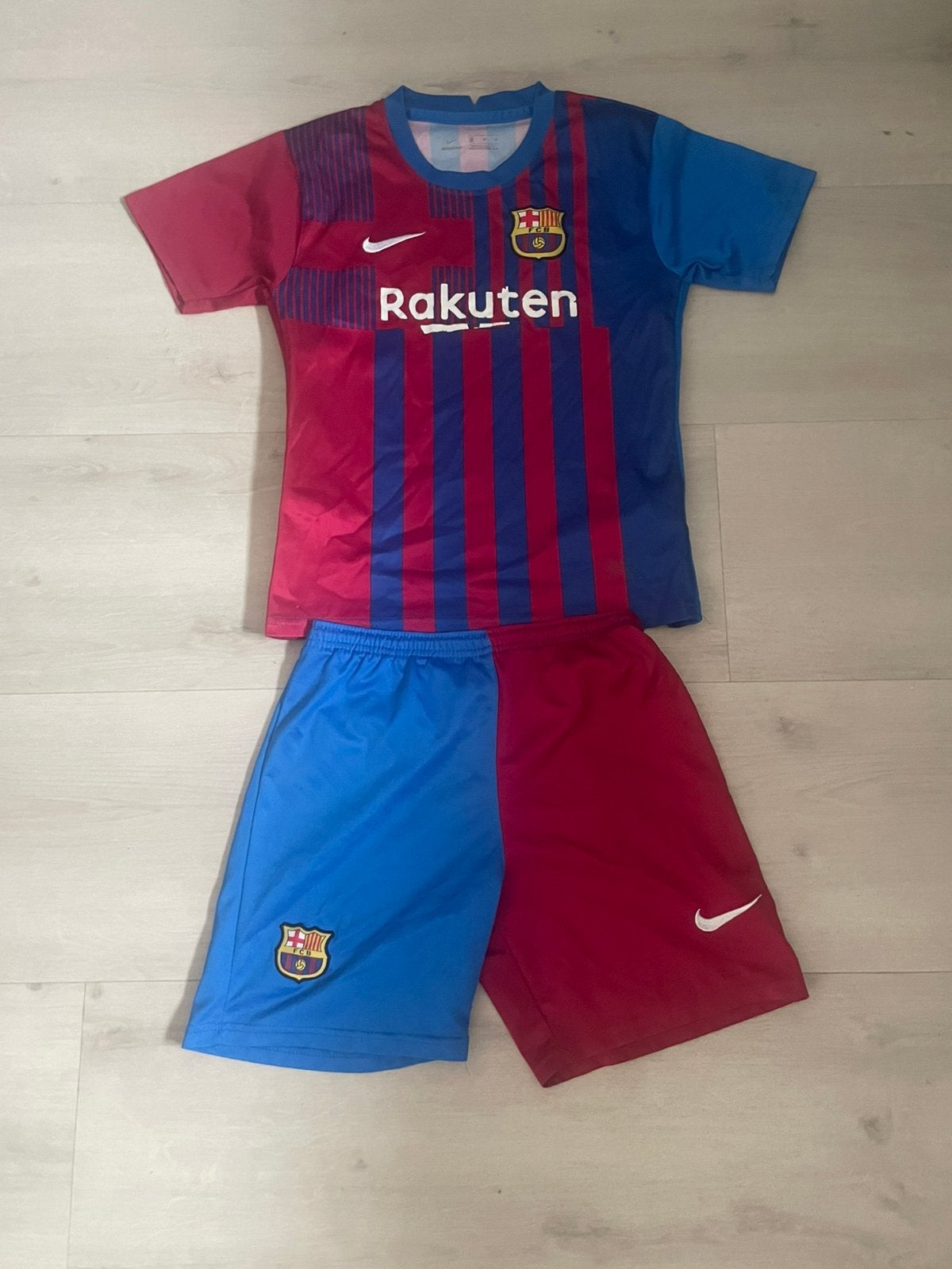 Barcelona Tenue 21/22 thuis, Blauw, Ophalen of Verzenden, Zo goed als nieuw, Voetbal