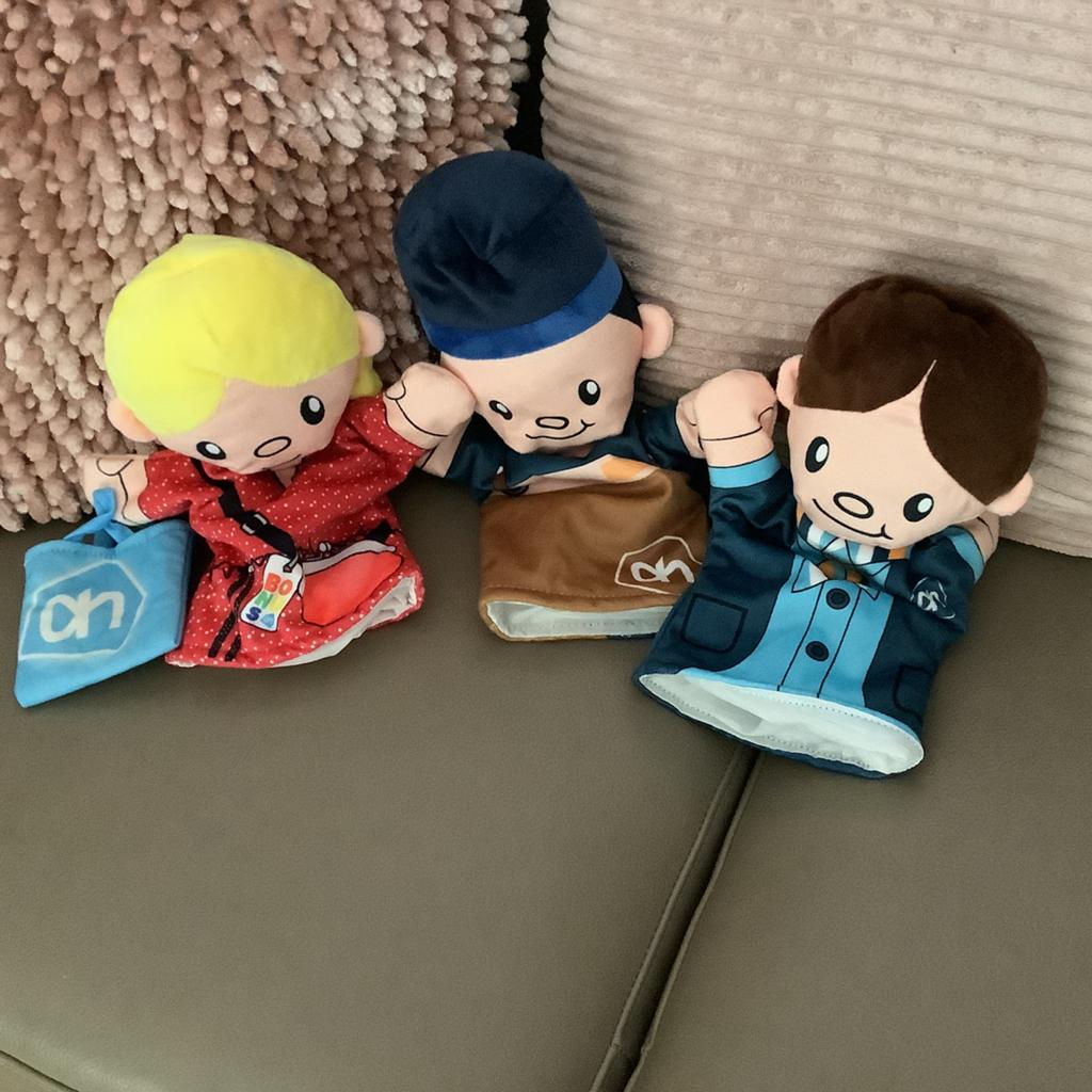 3 Handpoppen van AH., Ophalen of Verzenden, Zo goed als nieuw, Overige typen