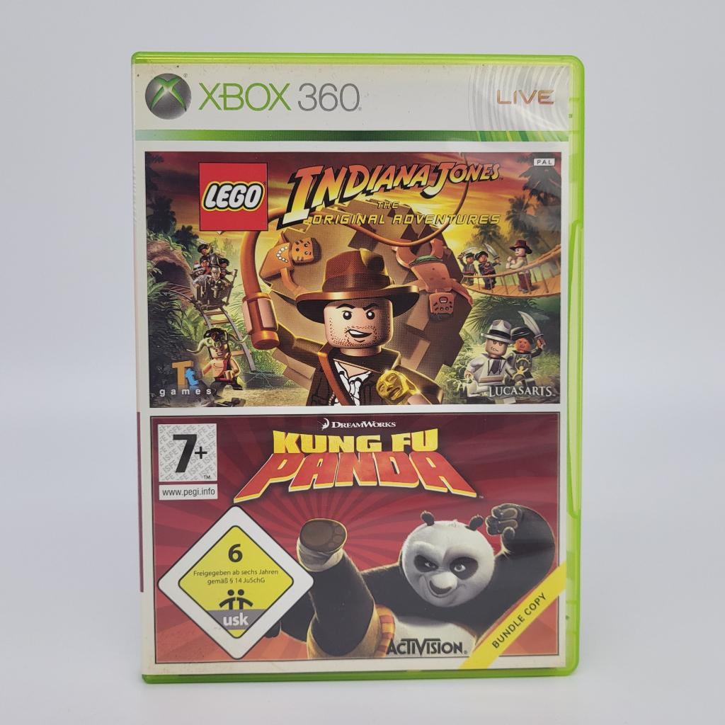 LEGO Indiana Jones & Kung Fu Panda XBOX 360 (2), Avontuur en Actie, Gebruikt, 2 spelers, Ophalen of Verzenden