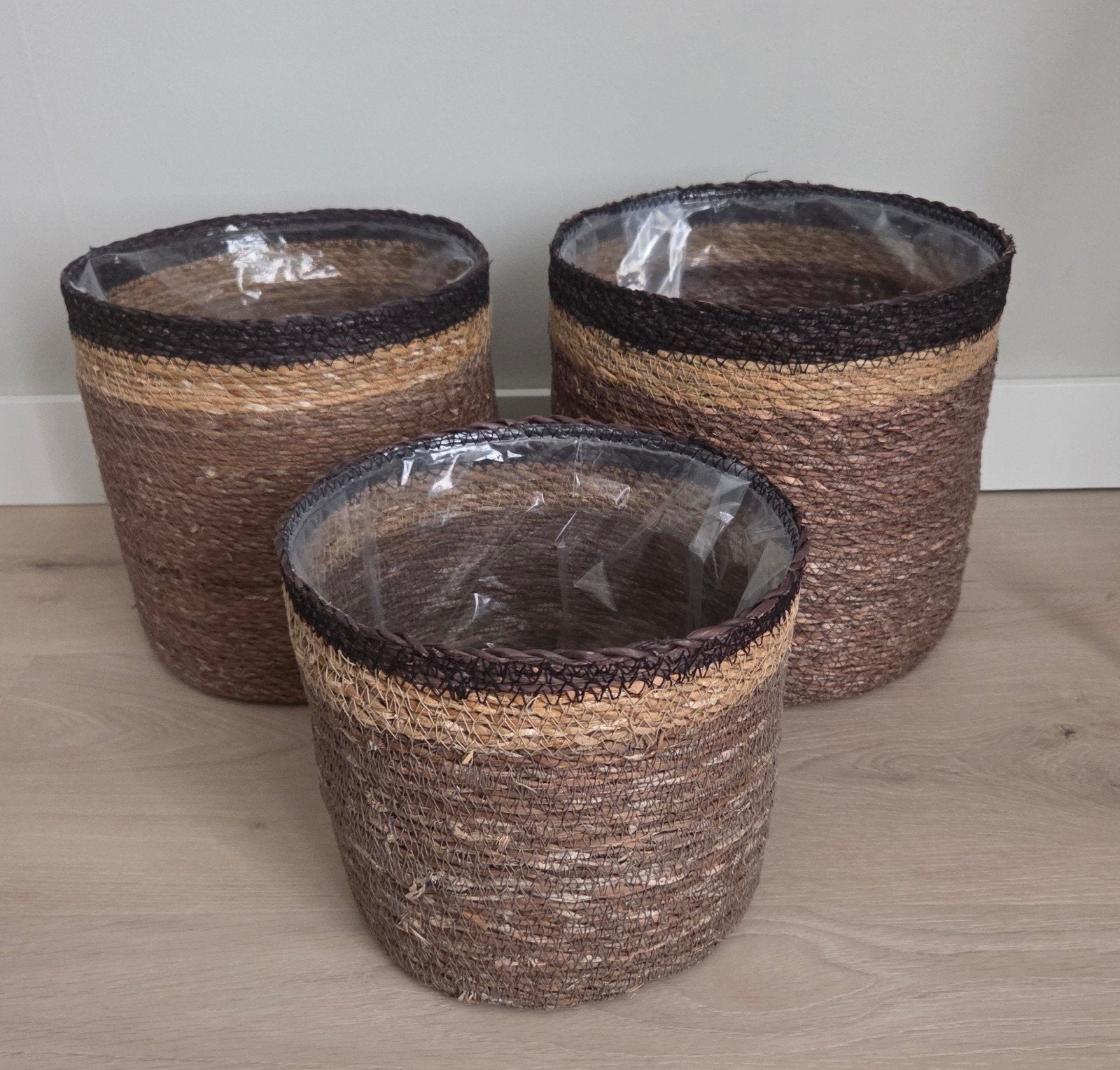 Plantenmanden, Huis en Inrichting, Woonaccessoires | Schalen en Manden, Ophalen, Rond, Plantenpot of Plantenbak